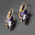 Auskari "Kristāla Rombs III (Bermuda Blue)" ar Swarovski™ kristāliem